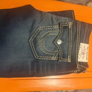 True Religion Men's Dark Blue Bootcut Jeans